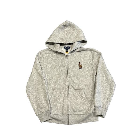 Polo Ralph Lauren Other - Polo Ralph Lauren Polo Bear Zip Up Hoodie Jacket Gray Multi Toddler Size 7